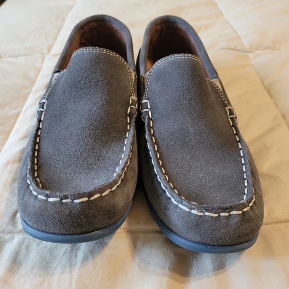 Florsheim kids grey loafers with large stitching - Picture 5 of 12